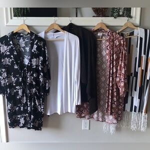 5pc Lot Duster Open Cardigan Wrap M L Spiritual Gangster Knox Rose + Excel Cond